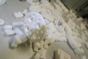 Plastikteile des 3D Druckers